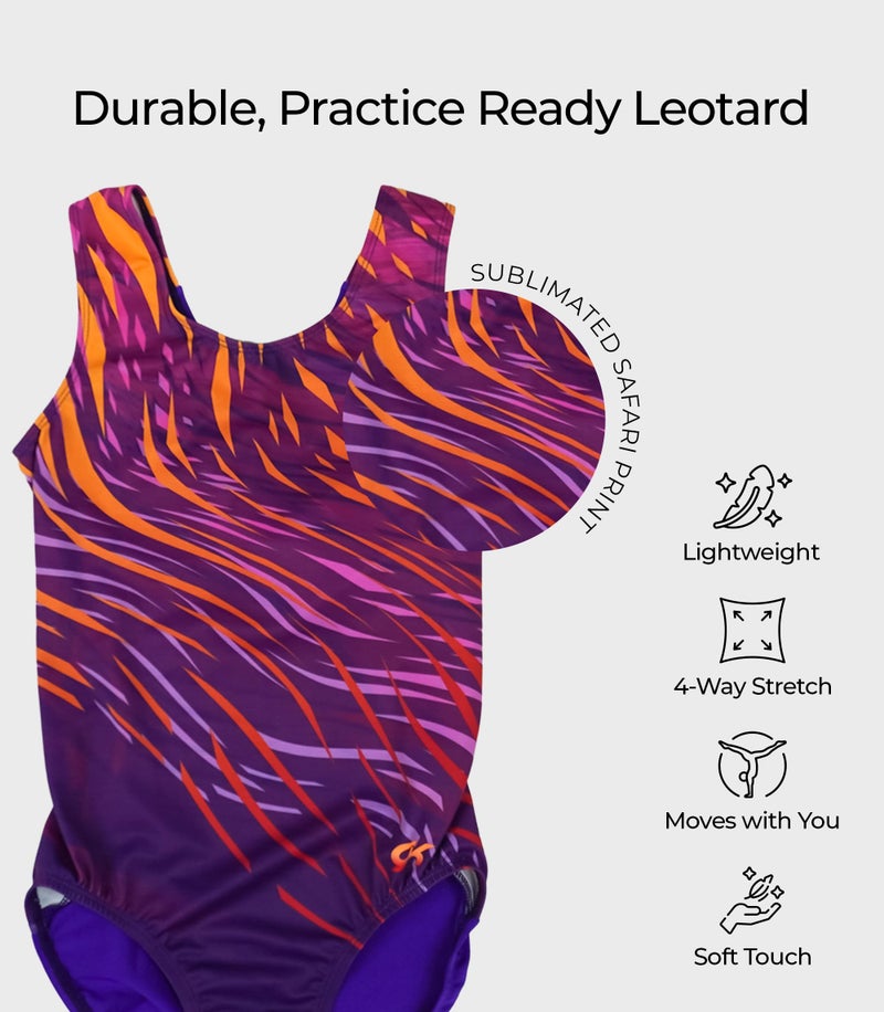 GK Girls Gymnastics Leotards Dance Ballet Apparel One Piece (CM, Sassy Safari) - Image 3